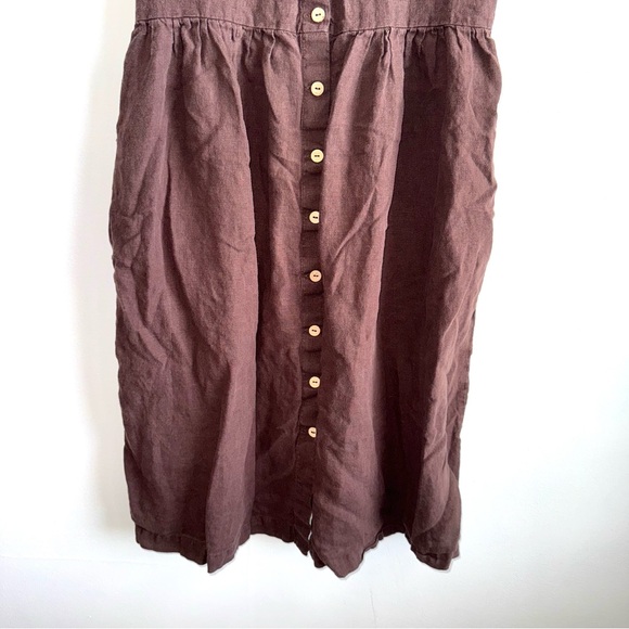 notPERFECTLINEN Brown Linen Dress - Picture 3 of 9